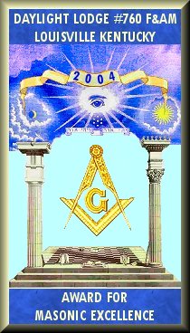 Daylight 
Lodge #760 F&AM -- Award for Masonic Excellence